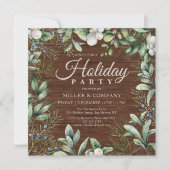 WinterFloral Corporate Holiday Party Kaart (Voorkant)