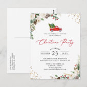 WinterFloral Holly Berries Kerstfeest Briefkaart (Voorkant / Achterkant)