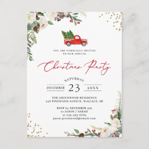 WinterFloral Holly Berries Kerstfeest Briefkaart