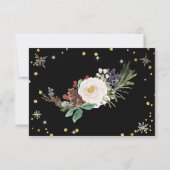 winterflorale foto blije vakantiekaart kaart (Achterkant)