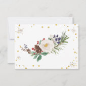 winterflorale foto blije vakantiekaart kaart (Achterkant)