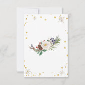 winterflorale foto blije vakantiekaart kaart (Achterkant)