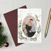 winterflorale foto blije vakantiekaart kaart