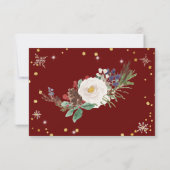 winterflorale foto blije vakantiekaart kaart (Achterkant)