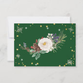 winterflorale foto blije vakantiekaart kaart (Achterkant)