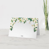 Winterflorale sneeuwvlok bedankkaart (Achterkant)