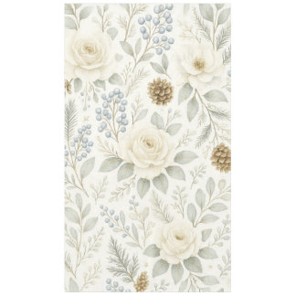 Winterfluister Bloemen & Denneappel Tafelkleed