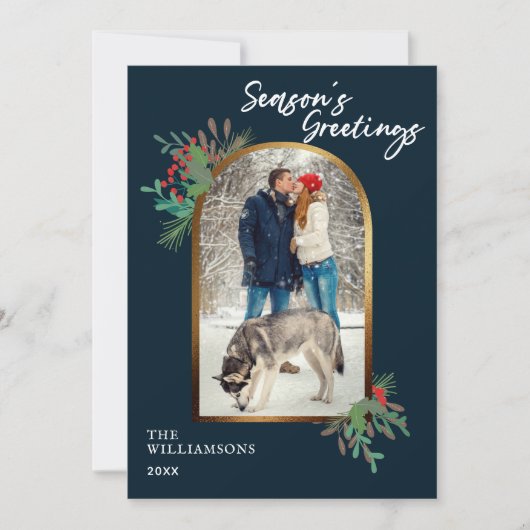 Winterfoliage Aangepaste foto's Groetings van seiz Feestdagenkaart (Voorkant)