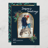 Winterfoliage Aangepaste foto's Groetings van seiz Feestdagenkaart (Voorkant / Achterkant)