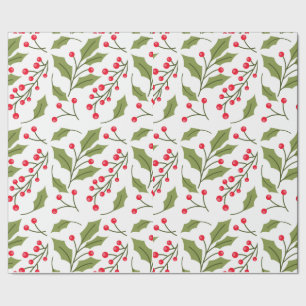 Winterfoliage kerstcadeau cadeaupapier