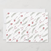 Winterfoliage Lijst kerstfotokaart Feestdagenkaart (Achterkant)