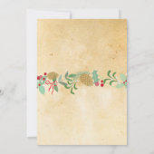 winterfoliage Nieuwe Jaren Dag Eve Invite Kaart (Achterkant)