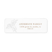 Winterfoliën, zilver en goudretour etiket (Voorkant)