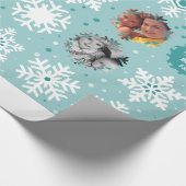 Winterfoto Aangepaste kerstcadeautjes Cadeaupapier (Hoek)