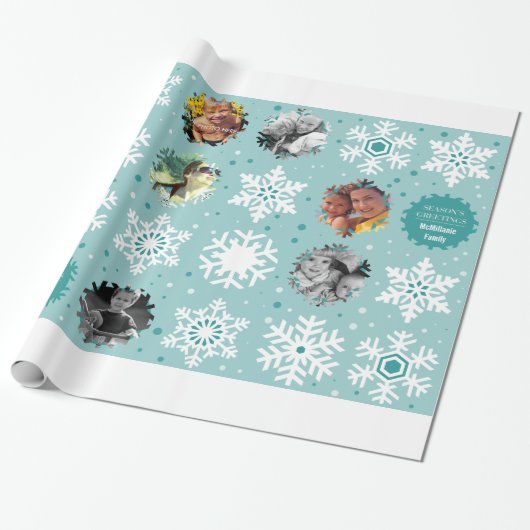 Winterfoto Aangepaste kerstcadeautjes Cadeaupapier (Uitgerold)