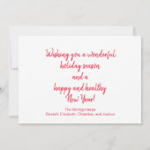  winterfoto met prettige kerstdagen feestdagenkaart (Achterkant)