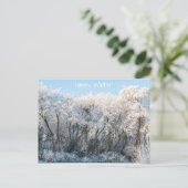 Winterfoto sneeuwlandschap briefkaart (Staand voorkant)