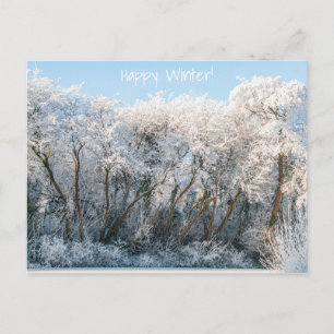 Winterfoto sneeuwlandschap briefkaart
