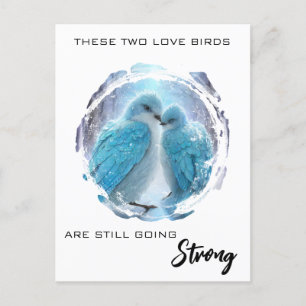 *~* Winterfoto Tortelduifjes AP54 Jubileum Briefkaart