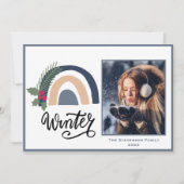Winterfoto Vakantie Kerstmis Kaart (Voorkant)
