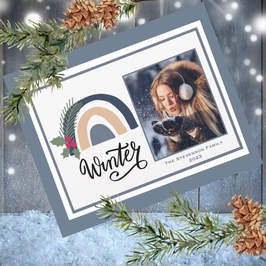 Winterfoto Vakantie Kerstmis Kaart