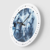 Winterfoto van het schitterende paard grote klok (Hoek)