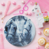 Winterfoto van het schitterende paard papieren bordje (Feest)