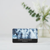 Winterfoto van het schitterende paard visitekaartje (Staand voorkant)