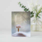 Winterfoto van paddenstoel feestdagenkaart (Staand voorkant)