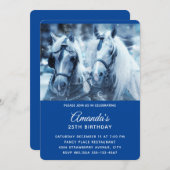 Winterfoto van schitterend paard kaart (Voorkant / Achterkant)