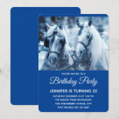 Winterfoto van schitterend paard kaart (Voorkant / Achterkant)