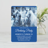 Winterfoto van schitterend paard kaart (Staand voorkant)