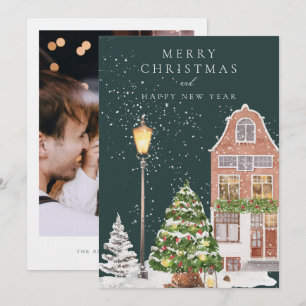 Winterfotokerstkaart Kaart