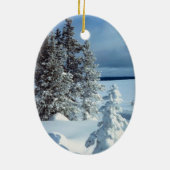 Winterfotosjabloon kerstversiering keramisch ornament (Achterkant)