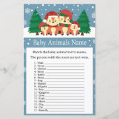 Winterfox Baby Animals Naam baby shower (Voorkant)