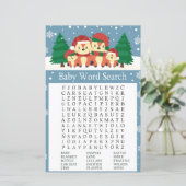Winterfox Baby shower Word Search Game (Staand voorkant)