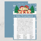 Winterfox Baby shower Word Search Game (Voorkant / Achterkant)