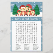 Winterfox Baby shower Word Search Game (Voorkant)