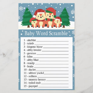 Winterfox Baby word scramble game