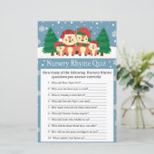 Winterfox Nursery Rhyme Quiz baby shower (Staand voorkant)