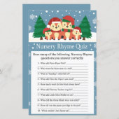 Winterfox Nursery Rhyme Quiz baby shower (Voorkant / Achterkant)