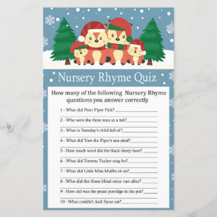 Winterfox Nursery Rhyme Quiz baby shower