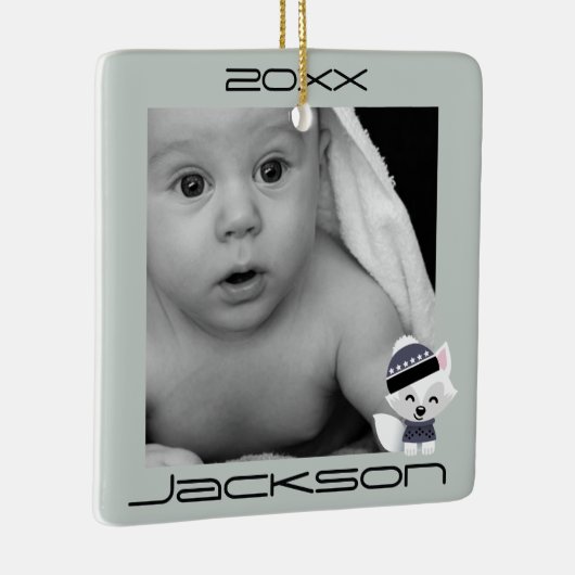 Winterfoxes Keramisch Ornament (Rechts)