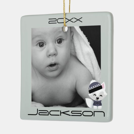 Winterfoxes Keramisch Ornament (Links)