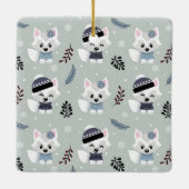 Winterfoxes Keramisch Ornament (Achterkant)