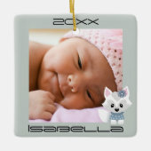 Winterfoxes Keramisch Ornament (Voorkant)