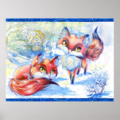 Winterfoxes Poster (Voorkant)