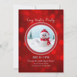 Winterful Party Invitation – Cozy Festive Design Kaart
