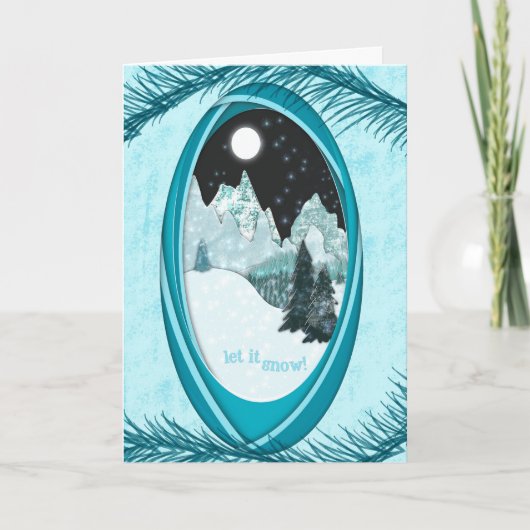 Winterful Wonderland Seasonal Greeting Card Kaart (Voorkant)