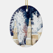 Wintergate bij nacht (schets) keramisch ornament (Rechts)